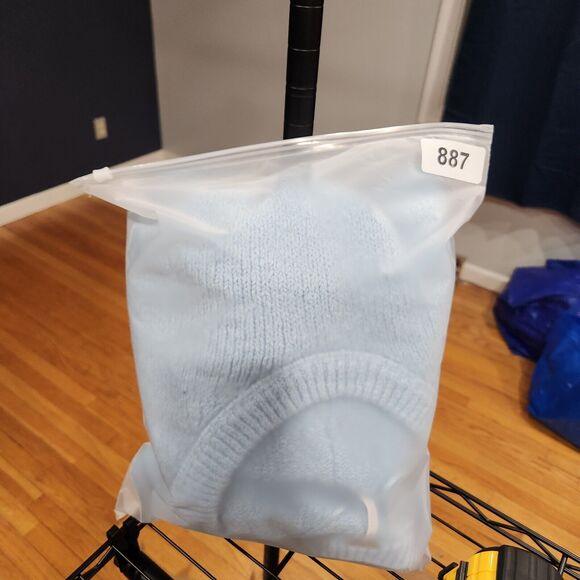 Free People Womens S Small Love Light Sweater Blue Oversized Knit Lightweight - Picture 13 of 13